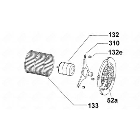 MOTOR (MARKING 132) EXTRACTOR HOOD - 91943760