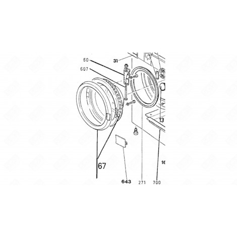 DOOR SEAL (REFERENCE 271) TUMBLE DRYER - 90350711