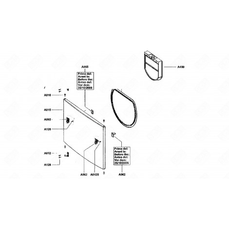 DOOR (REFERENCE A015) TUMBLE DRYER - 720573300