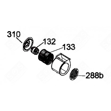 MOTOR (MARKING 132) EXTRACTOR HOOD - 49019593