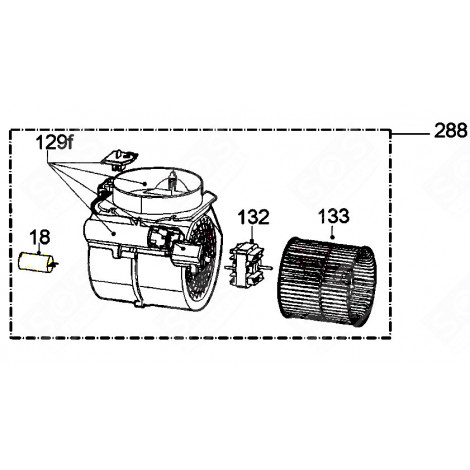 MOTOR AFTER 10/17 (MARK 132) EXTRACTOR HOOD - 49016095