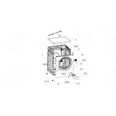 TOP OF COVER REFERENCE 2 WASHING MACHINES - 42039413