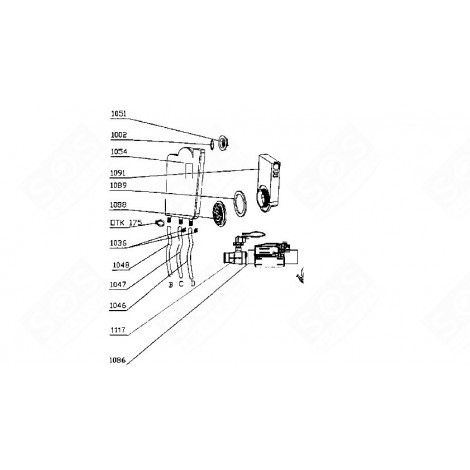 PRESSURE SWITCH WITH HOSE (REFERENCE 1117) DISHWASHER - 480A31