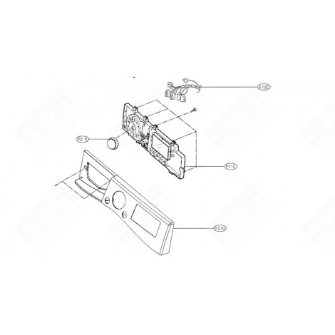 CONTROL PANEL CODE F210 WASHING MACHINES - AGL73858829