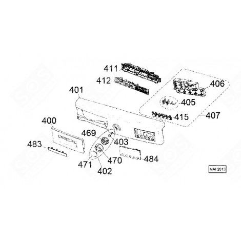 PUSH BUTTON (REFERENCE 415) WASHING MACHINES - 42120245