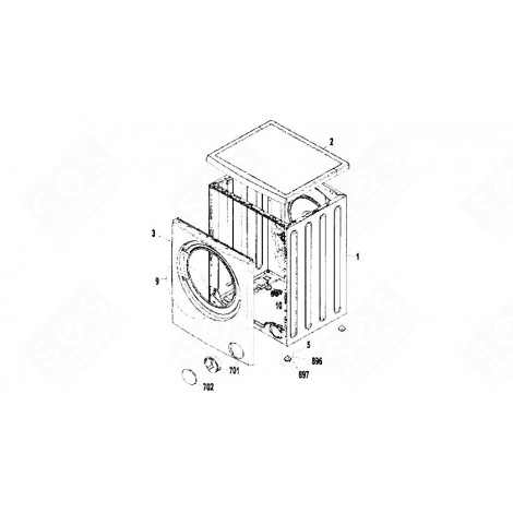 LID (MARKING 2) WASHING MACHINES - 42110246