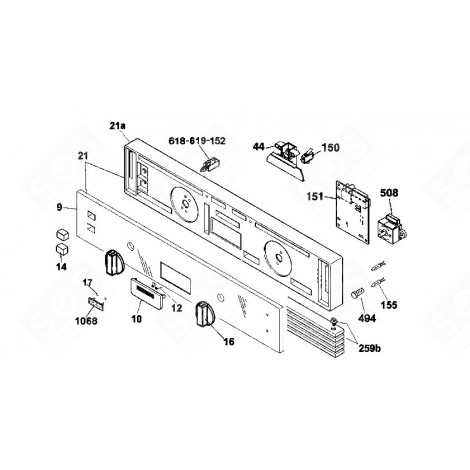 TIMER KNOB (REFERENCE 16) DISHWASHER - 41900077