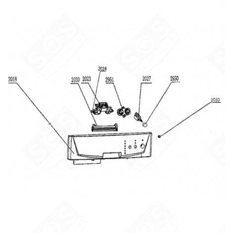 DELAYED START BUTTON (REFERENCE 2951) DISHWASHER - 178A43