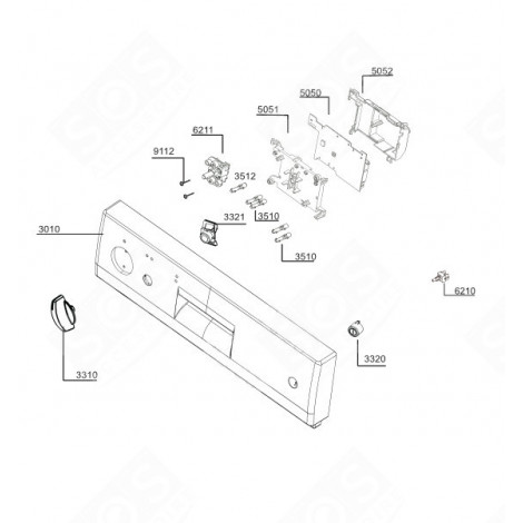 PANEL STRIP (REF. 3010) DISHWASHER - 1746182038