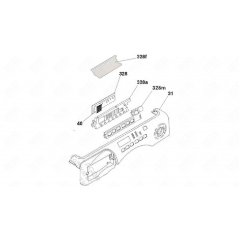 CONTROL PANEL (REFERENCE 31) WASHING MACHINES - 43012589