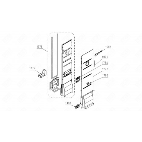 AIR DUCT WITH SEAL (MARK 1778) REFRIGERATOR, FREEZER - 820323