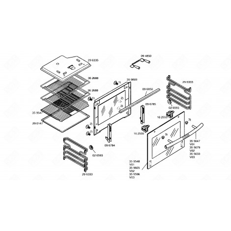 HANDLE (REFERENCE 35 5633) GAS / ELECTRIC OVENS - 00355633