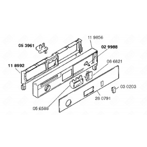 PANEL (REFERENCE 28 0791) DISHWASHER - 00280791, 00270541