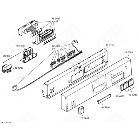 CONTROL PANEL (REFERENCE 21 7340) DISHWASHER - 00217340