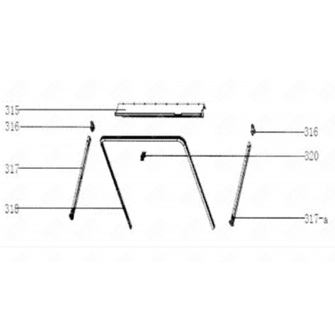 DOOR GASKET (MARKING 318) DISHWASHER - 391H01