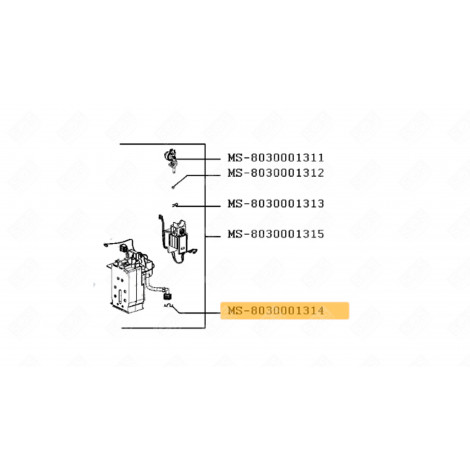 PIN (MS-8030001314) COFFEE MAKER, ESPRESSO - MS-8030001630, MS-8030001314