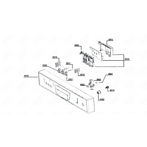 BUTTON (MARK 3322) DISHWASHER - 1742650404