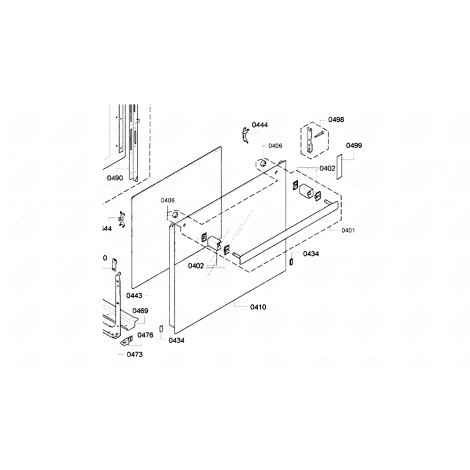 ORIGINAL FRONT GLASS (MARK 0410) GAS / ELECTRIC OVENS - 00683894, 683894