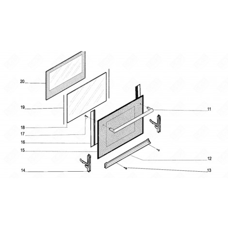 OUTER GLASS (MARK 15) ORIGINAL GAS / ELECTRIC OVENS - C00286822, 482000031763