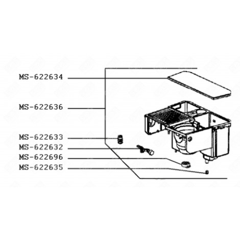 TANK (REFERENCE MS-622636) COFFEE MAKER, ESPRESSO - MS-622636