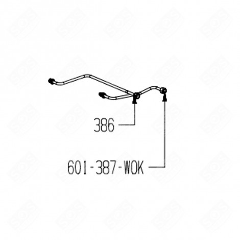 FEEDING HOSE FRONT LEFT MARK 387 ELECTRIC / GAS HOBS - 121247510