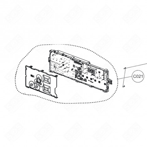 ELECTRONIC CARD, POWER MODULE (REFERENCE C021) WASHING MACHINES - 2396103400