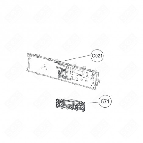 ELECTRONIC CARD, POWER MODULE (REFERENCE C021) WASHING MACHINES - 2331301000