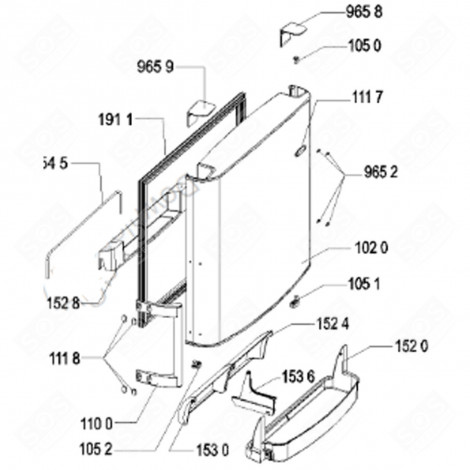 HANDLE (REF. 110 0) (ORIGINAL) REFRIGERATOR, FREEZER - 480132101257, C00323436