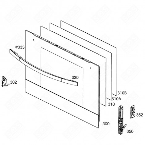 OUTER GLASS (MARK 300) GAS / ELECTRIC OVENS - 3578708376