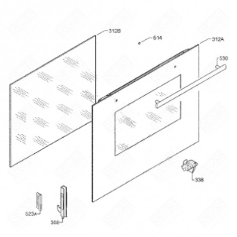 OUTER GLASS (MARK 312A) (ORIGINAL) GAS / ELECTRIC OVENS - 3578669289