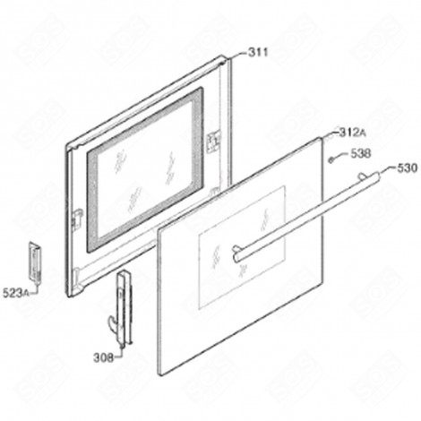 OUTER GLASS (MARK 312) GAS / ELECTRIC OVENS - 3578592382