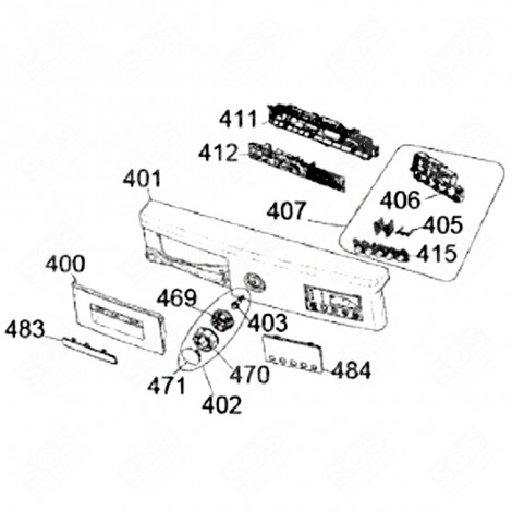 ELECTRONIC CARD, POWER MODULE (MARK 412) WASHING MACHINES - 19900010