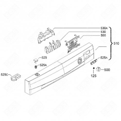 HANDLE (MARK 530A) DISHWASHER - 140002463010