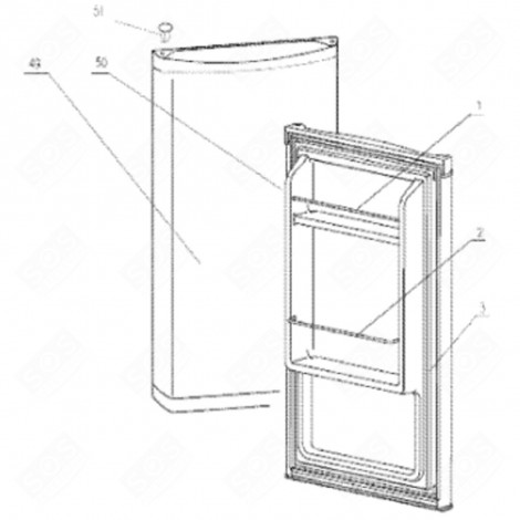 DOOR SEAL (MARK 3) REFRIGERATOR, FREEZER - 391A27