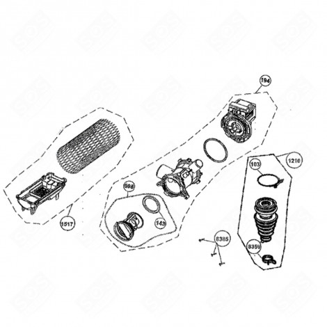 DRAIN PUMP (MARK 194) WASHING MACHINES - 49138