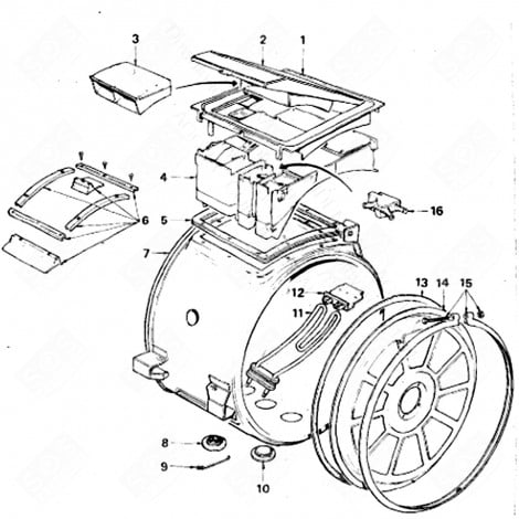 CABLE DUCT (REFERENCE 1) WASHING MACHINES - 51X5454