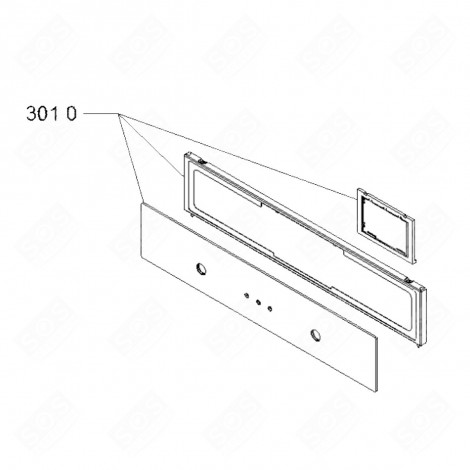 REAR WALL MARK 3010 ORIGINAL GAS / ELECTRIC OVENS - 481010487057, C00439100