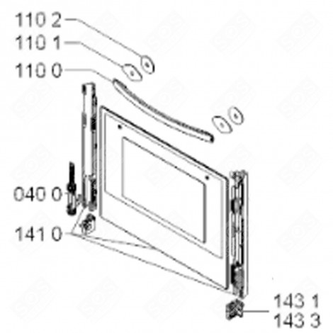 ORIGINAL OUTER WINDOW (REFERENCE 141 0) GAS / ELECTRIC OVENS - 481010431485, C00437525