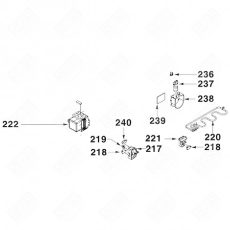 MICROSWITCH CLOSURE (REFERENCE 218) MICROWAVE OVENS - AS0035154