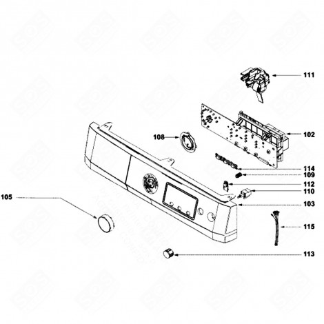 CONTROL CARD (REFERENCE 102) TUMBLE DRYER - AS0030677