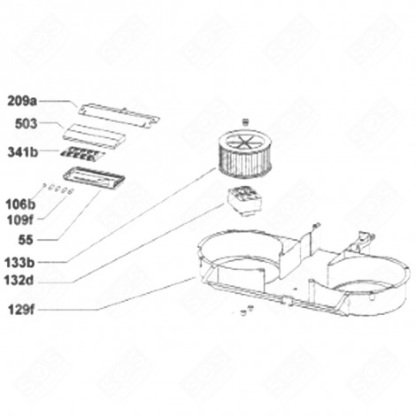 CONTROL BOX (REFERENCE 55) EXTRACTOR HOOD - 91943466