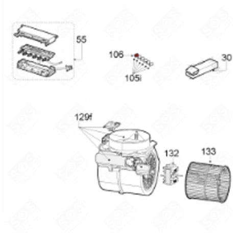 MOTOR (MARKING 132) EXTRACTOR HOOD - 49008637