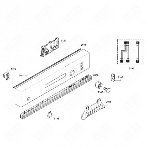 CONTROL PANEL (REFERENCE 140) DISHWASHER - 11033390