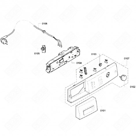 CONTROL MODULE (REFERENCE POINT 104) TUMBLE DRYER - 00753717