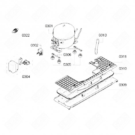 CONDENSATION TANK (MARKING 0310) REFRIGERATOR, FREEZER - 00749075