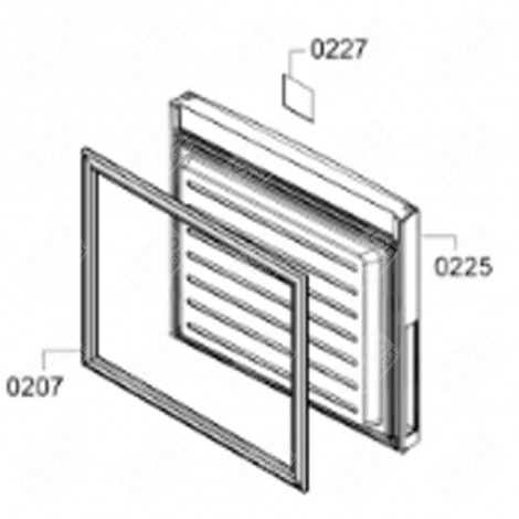 FREEZER DOOR (CODE 0225) REFRIGERATOR, FREEZER - 00713969