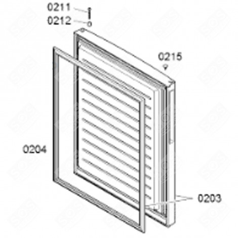 FREEZER DOOR (CODE 203) REFRIGERATOR, FREEZER - 00713648