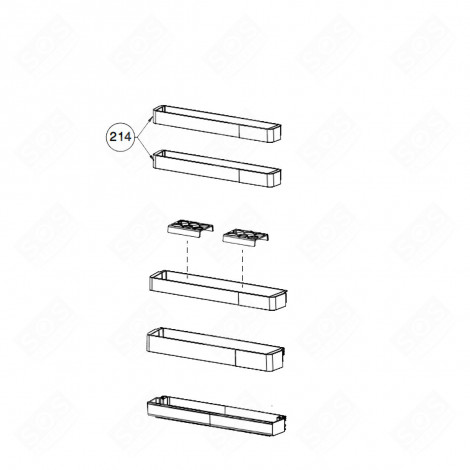 BALCONNET DE PORTE REPÈRE 214 REFRIGERATOR, FREEZER - 5734680200