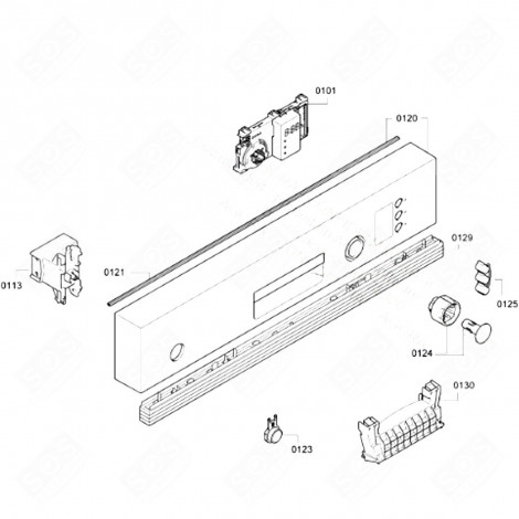 CONTROL PANEL (REFERENCE NUMBER 120) DISHWASHER - 00704899