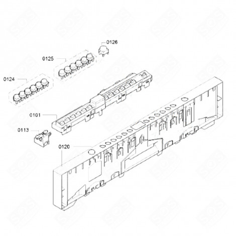 CONTROL PANEL (REFERENCE NUMBER 120) DISHWASHER - 00704453